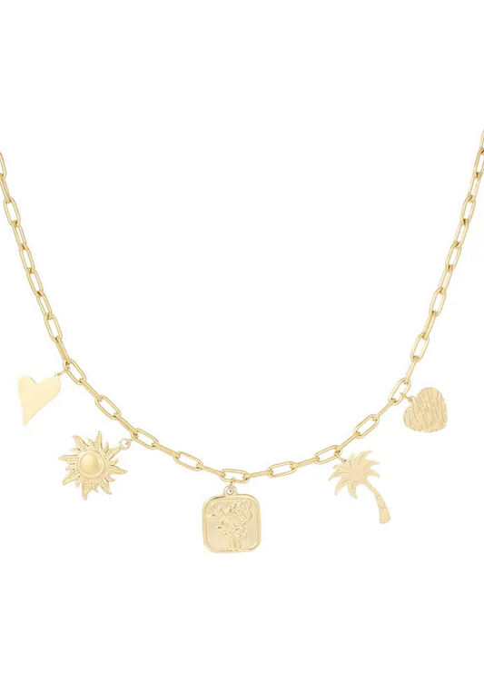 BEDELKETTING SUMMER VIBES - GOUD