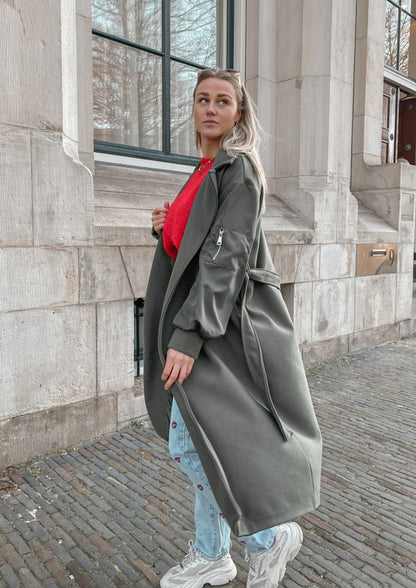 'STOP AND STARE' COAT - GREEN