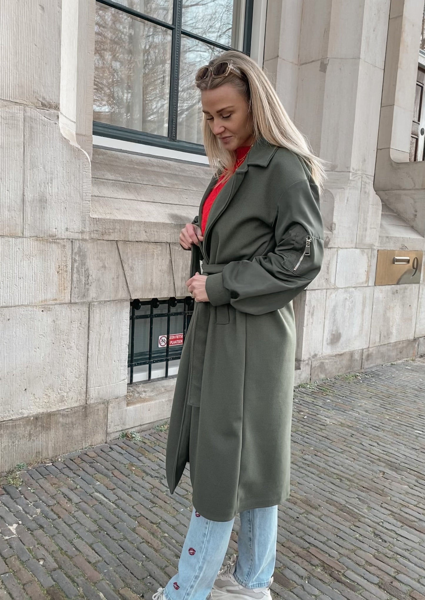 'STOP AND STARE' COAT - GREEN